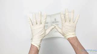 applying sterile gloves  Clinical skills  Osmosis [upl. by Eillib]