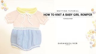 How to knit a baby girl romper Top down 탑다운 대바늘베이비 롬퍼 만들기 아기옷만들기Part1 [upl. by Elbys]