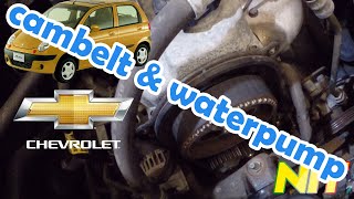 2009 Chevrolet Matiz 08L cambelt amp waterpump change  timing do NOT underestimate [upl. by Mateya]