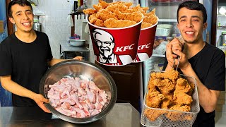 Making the famous KFC from chicken legs at home conditions [upl. by Nodnahs]