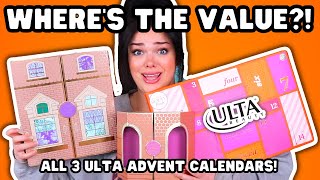 WHERE IS THE 150 VALUE  All 3 Ulta Beauty Advent Calendars [upl. by Goldman]