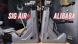 山寨我至强 SIG AIR TelescopingFolding Stock 官方版对比复刻版 SIG AIR ver VS TAOBAO ver [upl. by Magner]