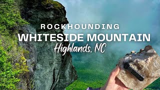 Rockhounding Whiteside Mountain Highlands Township of Highlands Macon County North Carolina USA [upl. by Reiniar]