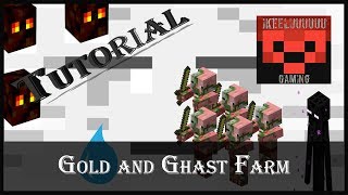 GOLD AND GHAST FARM TUTORIAL  WORLD DOWNLOAD [upl. by Nawaj]