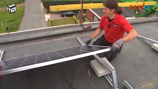 DIY Zelf je zonnepanelen plaatsen plat dak met Easykit [upl. by Ezequiel359]