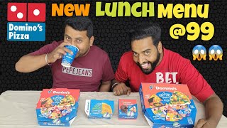 Trying Dominos New Lunch Feast ₹99  Dominos Paratha Pizza Review  Food Challenge India [upl. by Sparks]