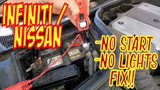 ⫷ Infiniti  Nissan No Start No Lights FIX ⫸ [upl. by Dorin]