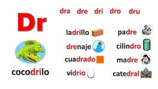 Aprender a leer en espanol con las sílabas dra dre dri dro dru [upl. by Raynard598]