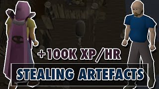 OSRS Stealing artefacts  Subir rapido skill Thieving 100200k XPhr Español [upl. by Lahsram]