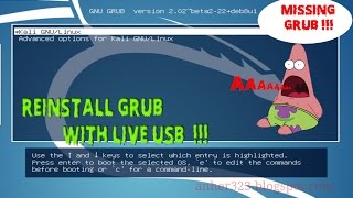 Reinstall Grub KALI LINUX [upl. by Kalvin932]