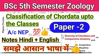 classification of phylum chordata bsc 5th semesterclassification of phylum chordatachordata phylum [upl. by Tips633]