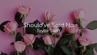 Shouldve Said No  Taylor Swift lyrics [upl. by Ojeillib]