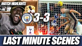 LAST MINUTE SCENES KULU SAVES SPURS AT THE ETIHAD Manchester City 33 Tottenham MATCH HIGHLIGHTS [upl. by Eidur]