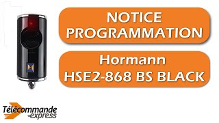 Programmation télécommande Hormann HSE2868 BS BLACK [upl. by Gonzalo]