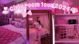 A VERY GIRLY ROOM TOUR 2024 🎀 aesthetically pleasing [upl. by Oakman391]