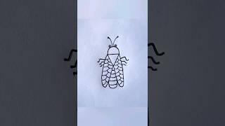 Cockroach Drawing from Letter VU art shorts ajaykiart [upl. by Dell]