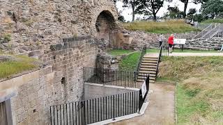 Walking around Pontefract Castle Yorkshire UK [upl. by Annawit]