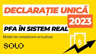 Model completare Declarație Unică 2023 pentru PFA în Sistem Real [upl. by Nasia778]