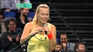 Kim Clijsters threatens Caroline Wozniacki tennis [upl. by Deeas509]