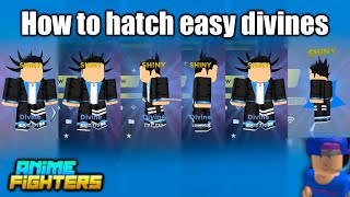 how to hatch easy divines  Anime Fighters Simulator  Roblox [upl. by Ellenohs829]