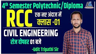 7  RCC  Class01   4th Semester PolytechnicDiploma  CIVIL ENGINEERING By Udit Tripathi Sir [upl. by Flavia876]