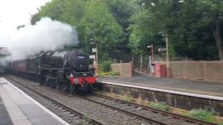 Black 5 44871 West Coast Rail Through Yardley Wood Station on to Norwich 792024 [upl. by Hnoj]