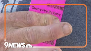 Quarry Fire evacuees pick up reentry passes for neighborhood access [upl. by Anifad]