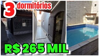 LINDO SOBRADO 3 DORMS E PISCINA  VENDA EM MONGAGUÁ SP [upl. by Ag]