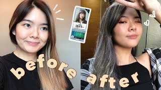 liese creamy bubble colour review  tutorial  dying my hair during quarantine [upl. by Ihsir]