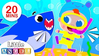 Baby Shark Does the Shark Dance  Kids Songs and Nursery Rhymes by Little Angel [upl. by Landri781]