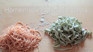 Homemade tagliatelle pasta [upl. by Spanjian]