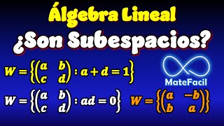 ¿Es subespacio Vectorial Espacios de matrices Álgebra Lineal [upl. by Hofstetter]