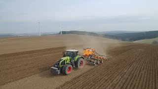 Aussaat im Erzgebirge 2022 mit Claas und Mzuri Technik [upl. by Doner]