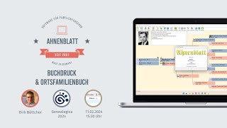 Ahnenblatt 4  Neuerungen 1 Buchdruck amp Ortsfamilienbuch Impulsvortrag auf der Genealogica 2024 [upl. by Asihtal402]