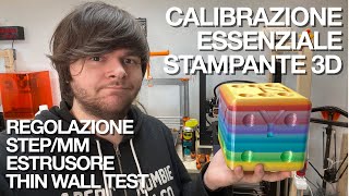 Calibrazione base Stampante 3D Stepmm Flusso e stampe precise [upl. by Osgood516]