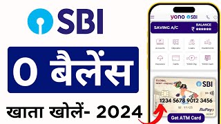 SBI Account Opening Online  Zero Balance  SBI Zero Balance Account Opening Online 2024 [upl. by Anual]