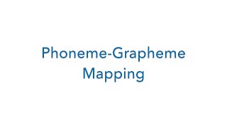 PhonemeGrapheme Mapping [upl. by Rialc475]