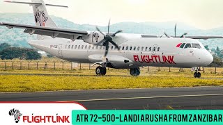 FLIGHTLINK LANDING AT ARUSHA FROM ZANZIBAR [upl. by Rattan]