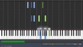 Goldmund  Threnody synthesia piano tutorial [upl. by Lovash]