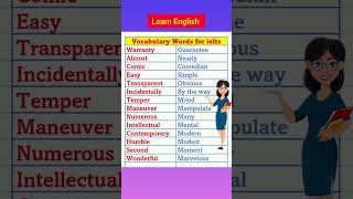 Vocabulary words for Ielts  Learn English 🔥😍🔥 shorts words viral [upl. by Ttoille470]