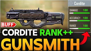 CORDITE BUFF BEST GUNSMITH CALL OF DUTY MOBILE  CORDITE RANK BUILD FOR COD MOBILE [upl. by Darren]