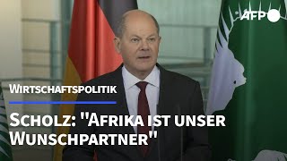 Scholz quotAfrika ist unser Wunschpartnerquot  AFP [upl. by Katti]