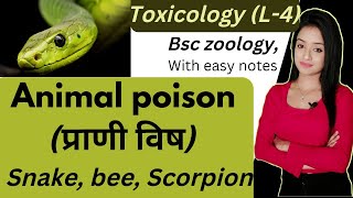 Toxicology L4 Animal poison in hindi snake bee scorpion poison in hindi knowledge adda lion [upl. by Ronalda]