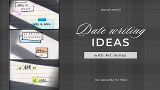 Top 7 Date writing ideas for school notes and journal  Art mines [upl. by Azerila857]