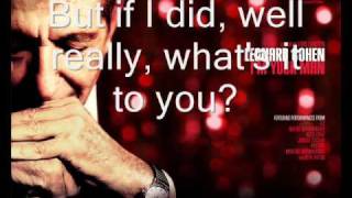 leonard Cohen Hallelujah  lyrics [upl. by Glynias]