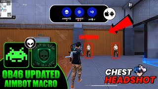 OB46 AIMBOT Brazilian 🇧🇷 Macro PANEL FF For Android ⭕📲  Macrodroid Free Fire Headshot Setting [upl. by Aynom]