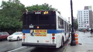 MTA NYCT Bus 2004 Orion VII B54 Bus 6490 at Fleet PlMyrtle Ave [upl. by Bevus747]