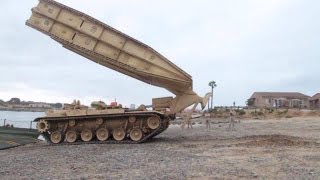 Amazing Tank Launched Bridge  M60 Armoured VehicleLaunched Bridge AVLB in Action [upl. by Cower267]