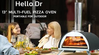 Multi Fuel Pizza Oven Outdoor  Portable Wood Pellet and Gas Pizza Oven [upl. by Ahens]