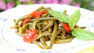 Nonnas Italian Green Beans Recipe  Laura Vitale  Laura in the Kitchen Episode 791 [upl. by Bikales]